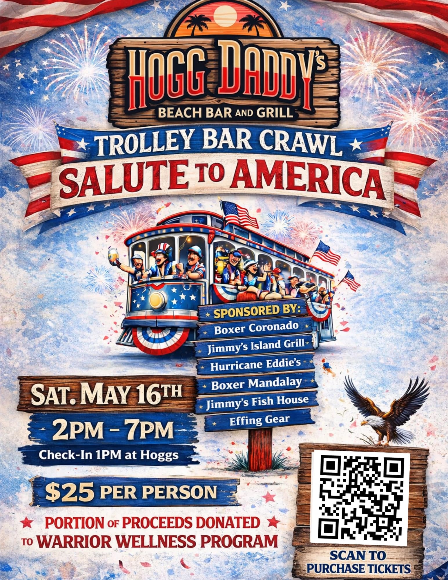 Trolley Bar Crawl - Salute to America