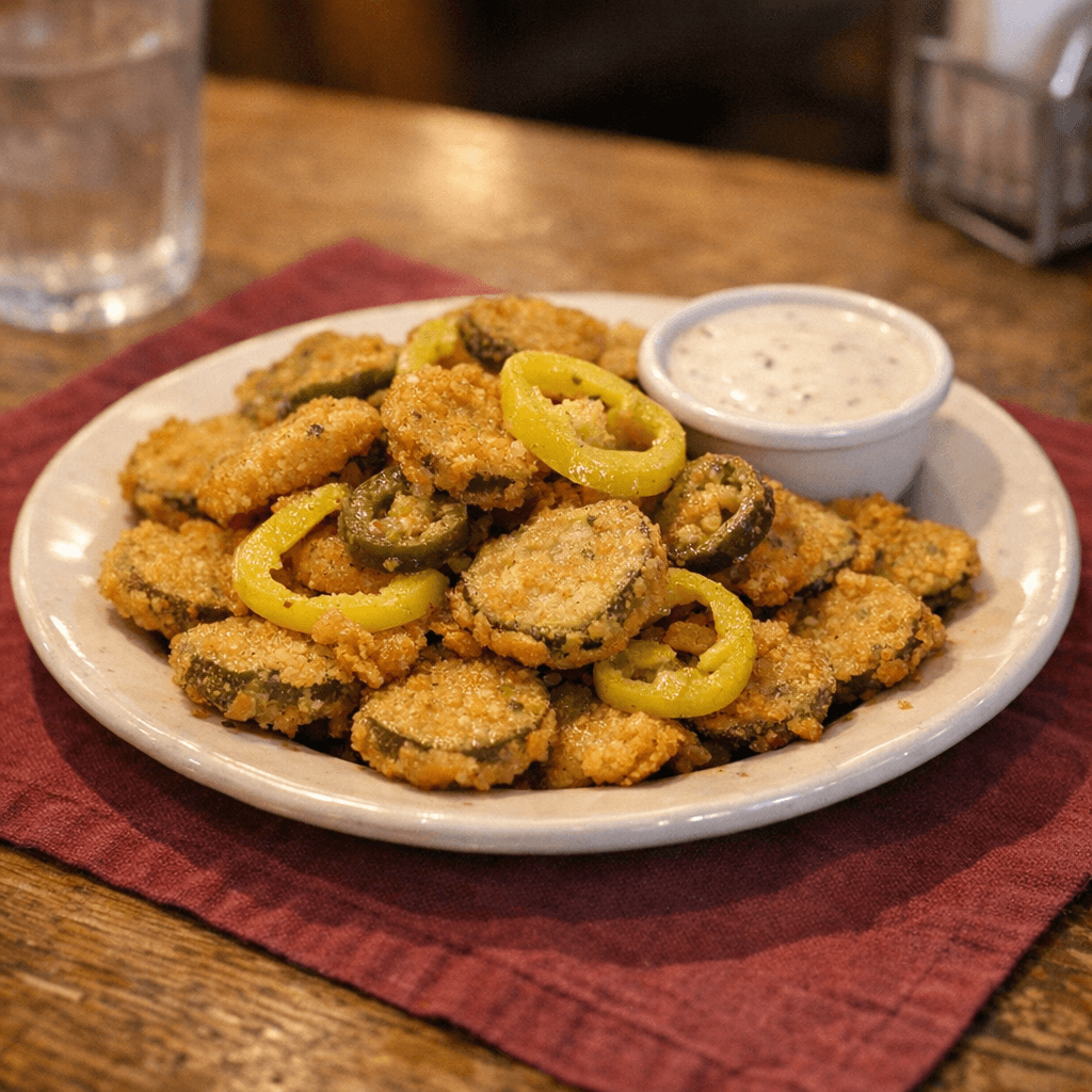 Fried Pickles and Peppers